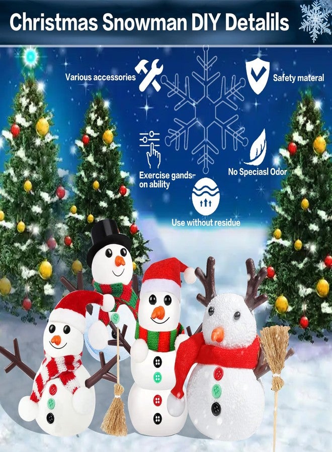 Zaycca 18Pack Build Snowman Kit,Stocking Stuffers for Kids,Christmas Crafts For Kids DIY,Christmas Craft Gifts with Air-Dry Modeling Clay, Creative Toys for Christmas Games & Holiday Fun for Boys Girls - Image 3